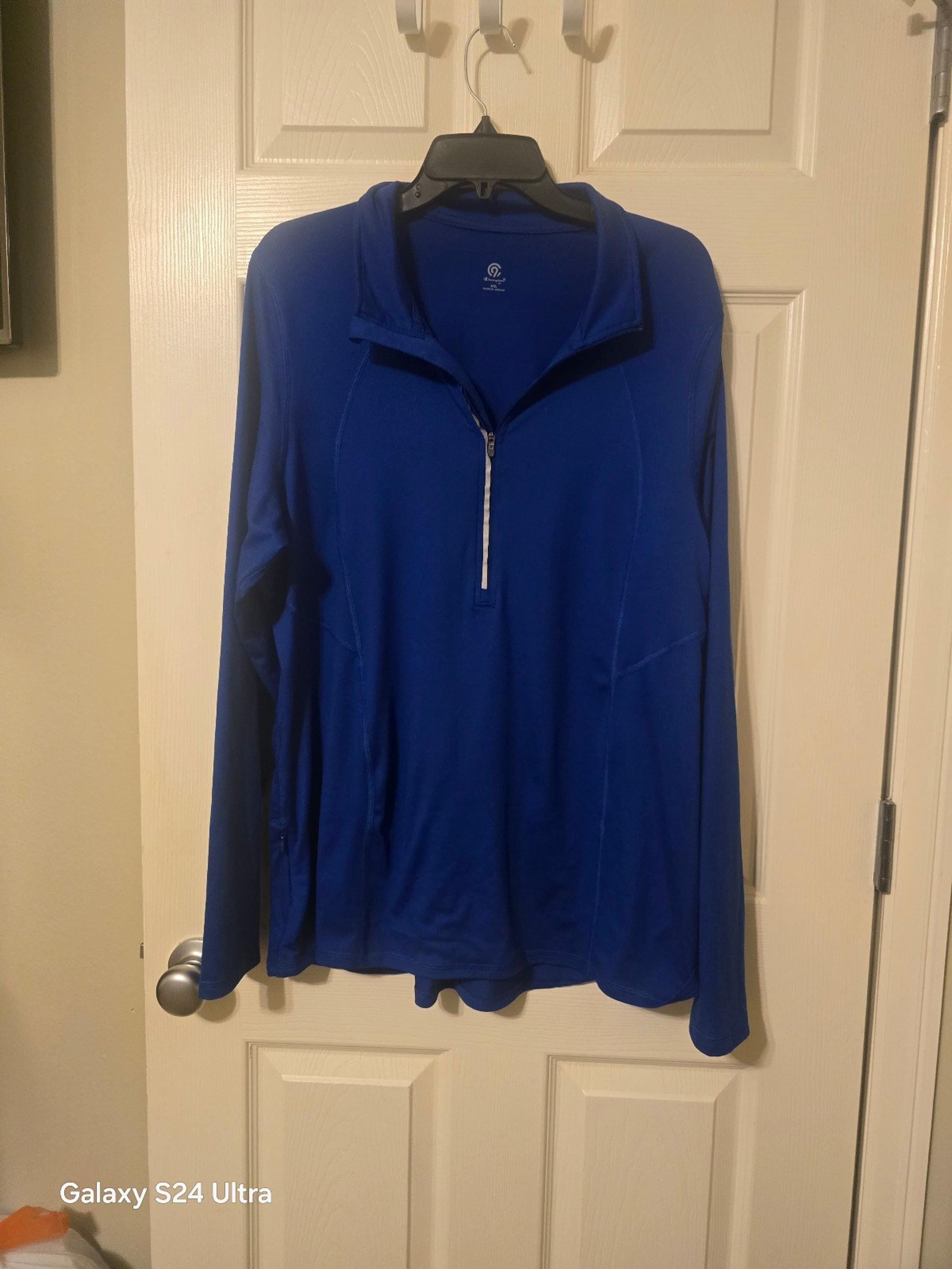 Women's Champion long sleeve 1/4 zip athletic running pullover size XXL