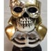 Set of 2 Halloween Couple Skeleton Statue Bust Figure Light-Up Gold White Mr Mrs