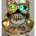 Set of 2 Halloween Couple Skeleton Statue Bust Figure Light-Up Gold White Mr Mrs