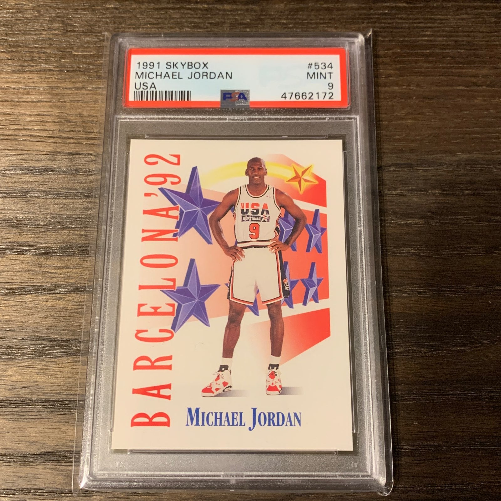 1991 Skybox Michael Jordan USA PSA 9