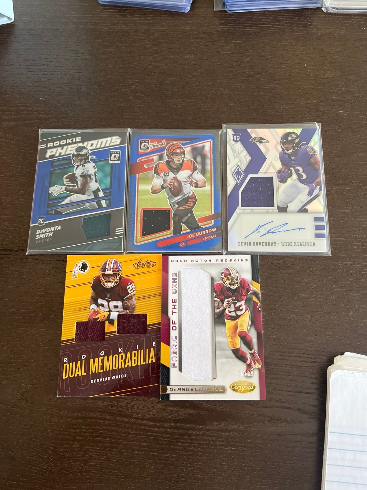 NFL Jersey Card Lot