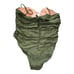 NEW J. Crew Women’s Plus Size 24 Safari Green Ruched Sweetheart One-Piece NWT