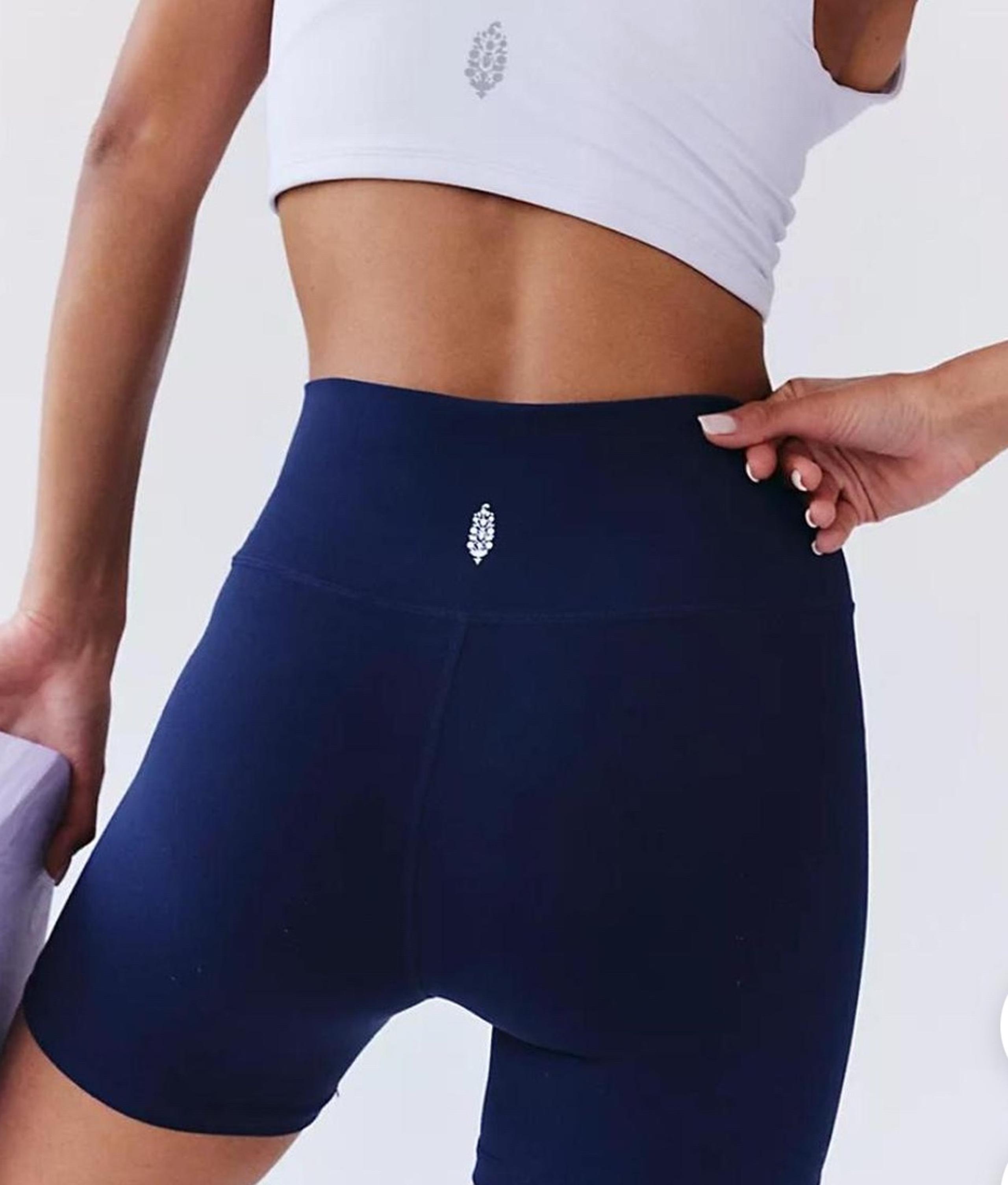 Free People Navy Biker Shorts