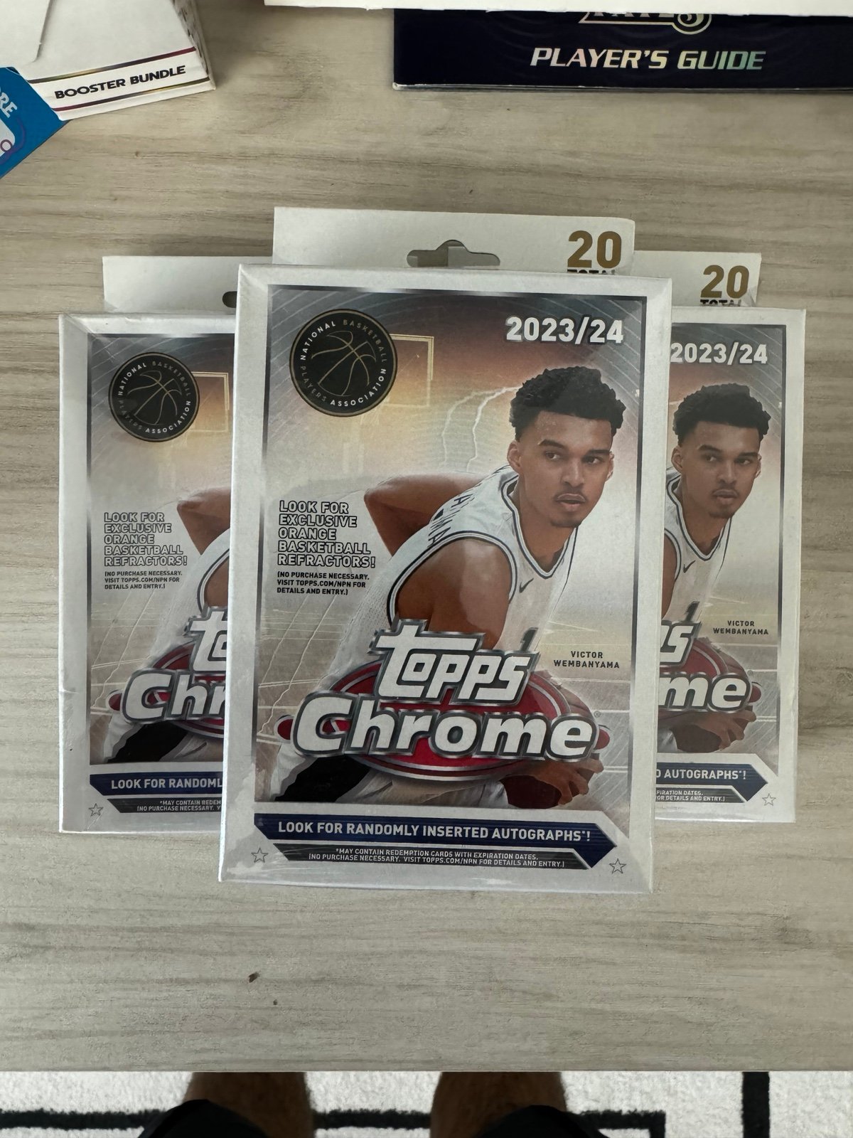2023-24 Topps Chrome Lot Of (3) NBA Basketball Sealed Hanger Boxes-Sealed
