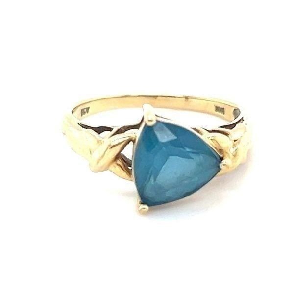 10K Gold Trillion Cut Topaz Ring