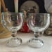 Vintage Set of 2 Very Heavy Glass Goblets