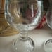 Vintage Set of 2 Very Heavy Glass Goblets