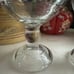 Vintage Set of 2 Very Heavy Glass Goblets