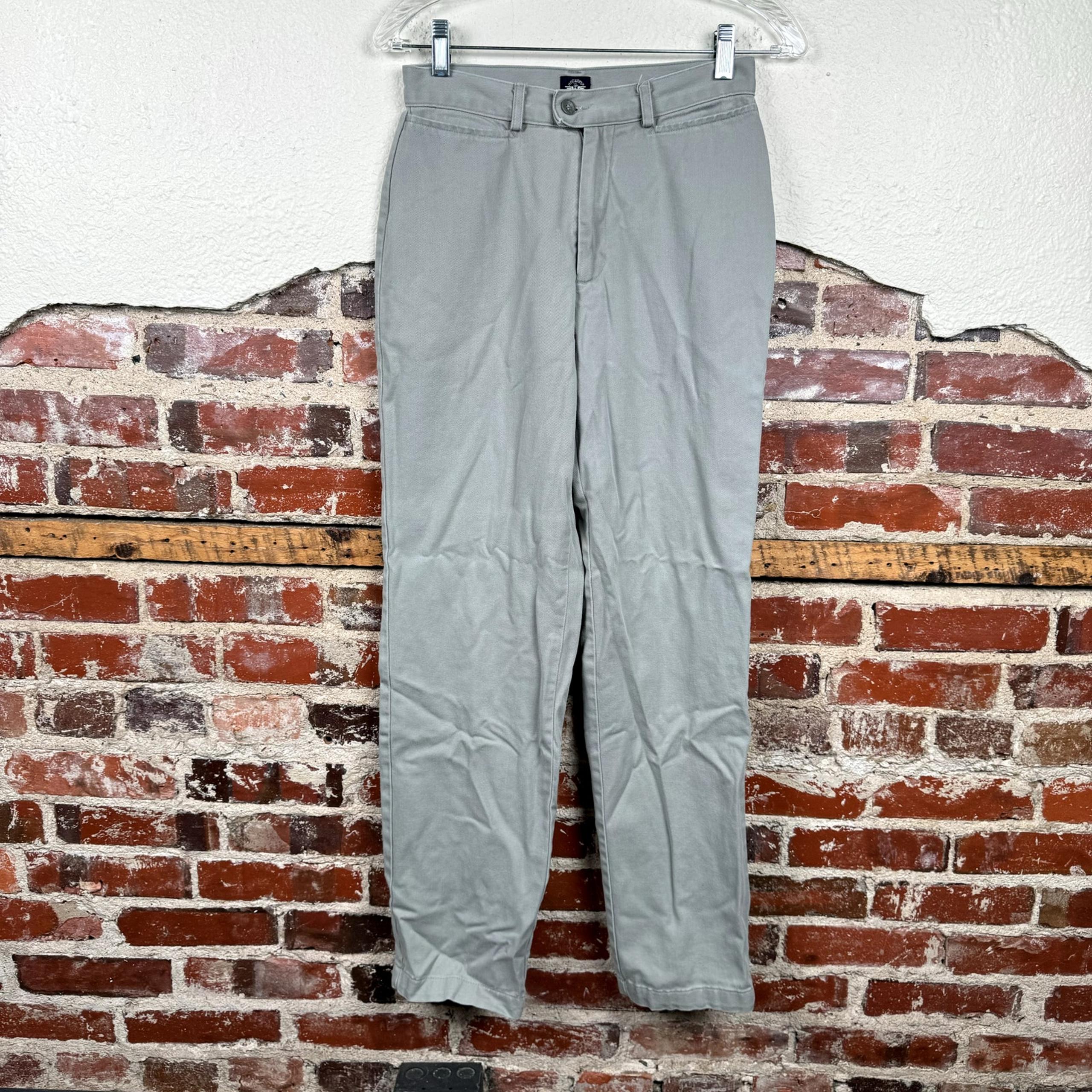 Vintage Dockers Pants Size 27 Grey Cotton High Rise Tapered Leg Trouser Causal