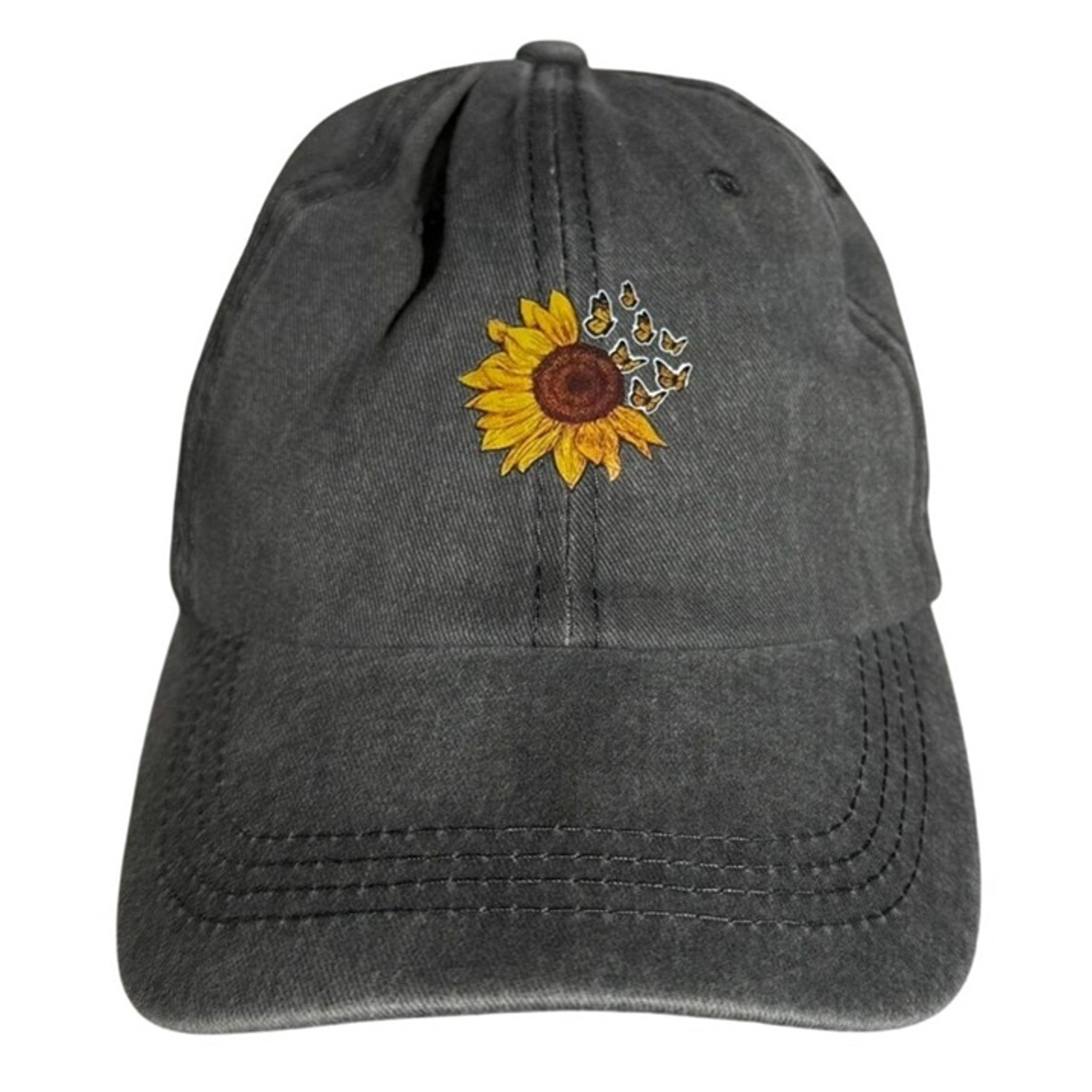 Sunflower Cotton Baseball Cap Adjustable Hat In Gray