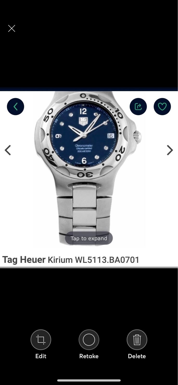 Men's watch tag heuer