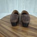 DANSKO Women’s Brown Suede Leather Clogs W/Flower Trim Size 37 6.5/7 US