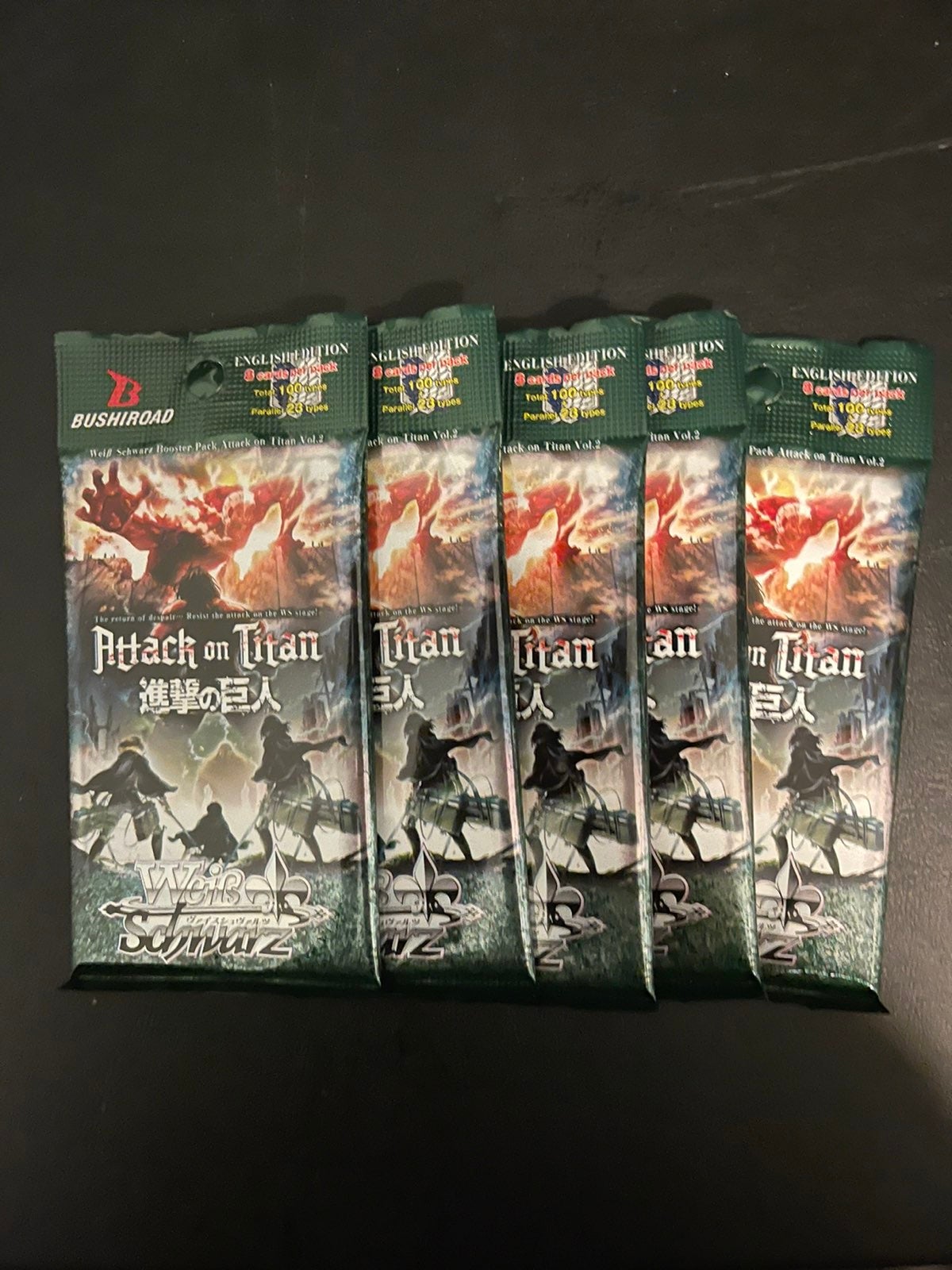 Attack on titan season 2 trading pack