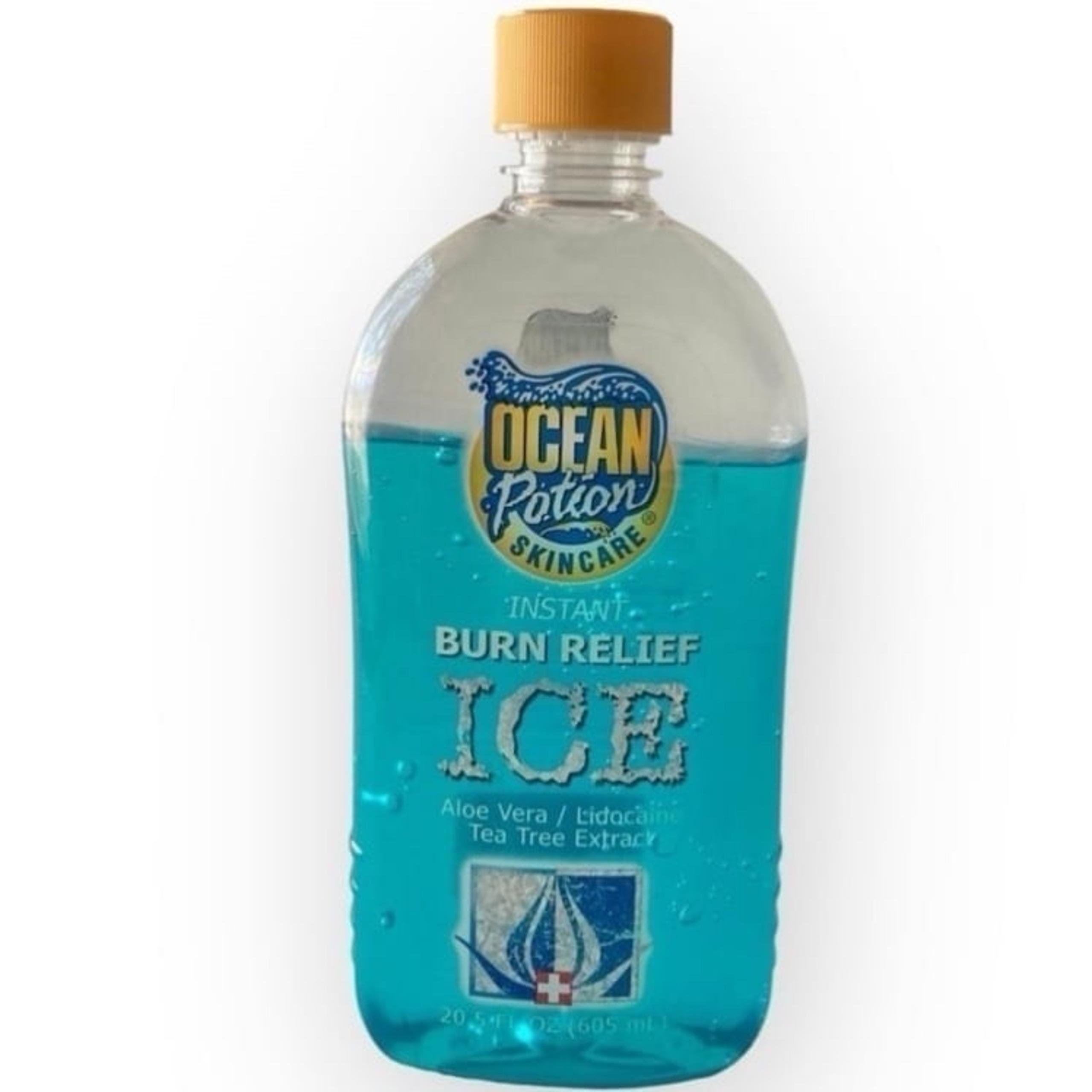 USED 75% full Ocean Potion Instant Burn Relief Ice Aloe Vera Lidocaine Tea Tree