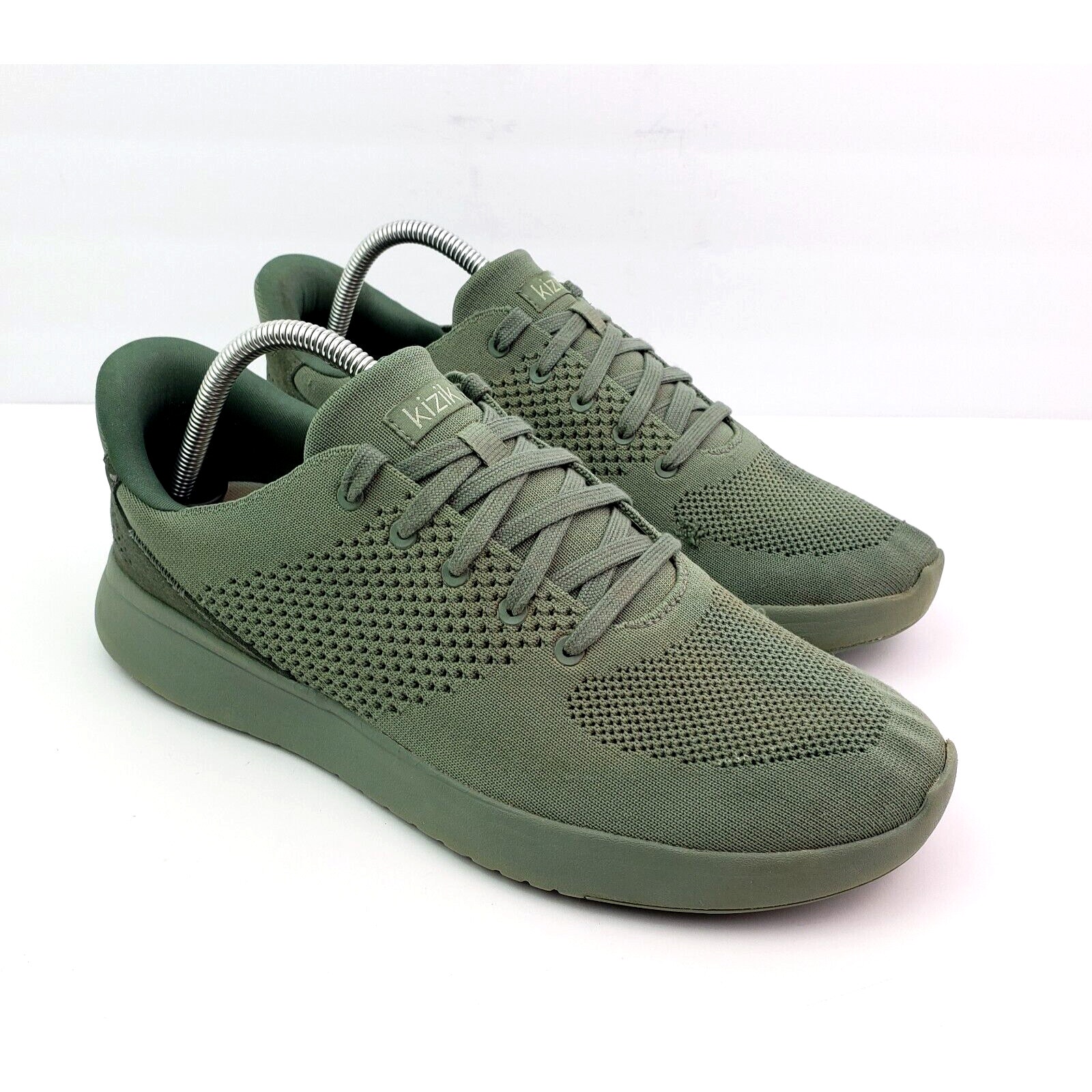 Kizik Lima Mens Size 10.5 Green Knit Hands Free Slip On Low Sneaker Shoes