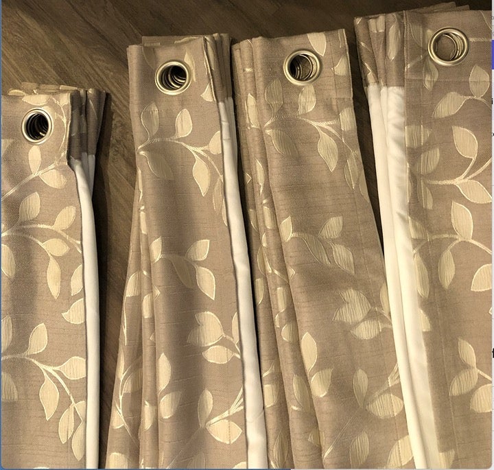 Liz Claiborne Linen and Lined Grommet Curtains (FOUR Panels)