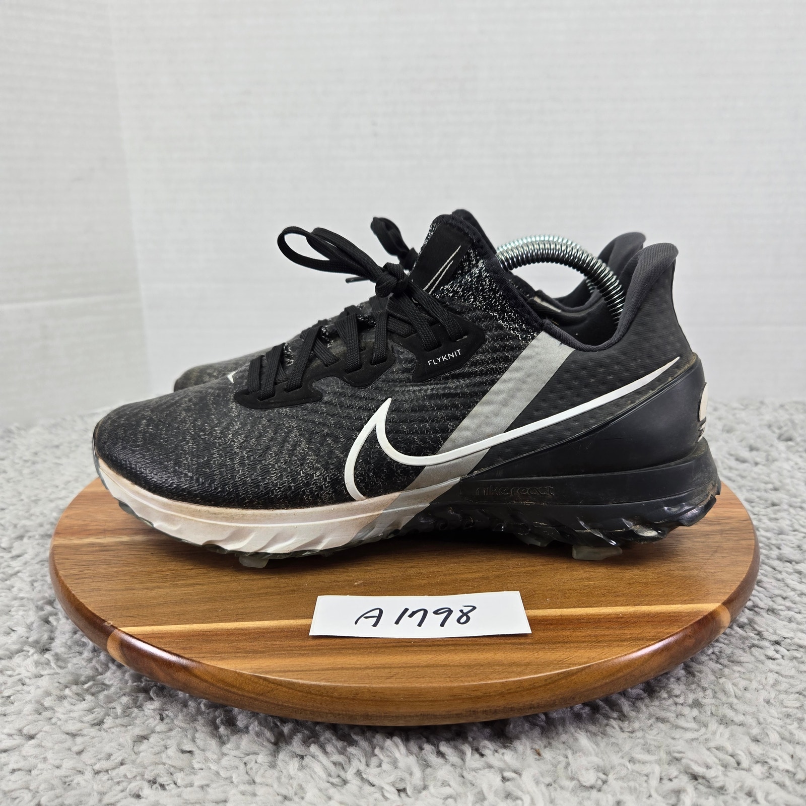 Nike Air Zoom Infinity Tour Black Platinum White Golf Shoes Mens 8.5 CT0540-001