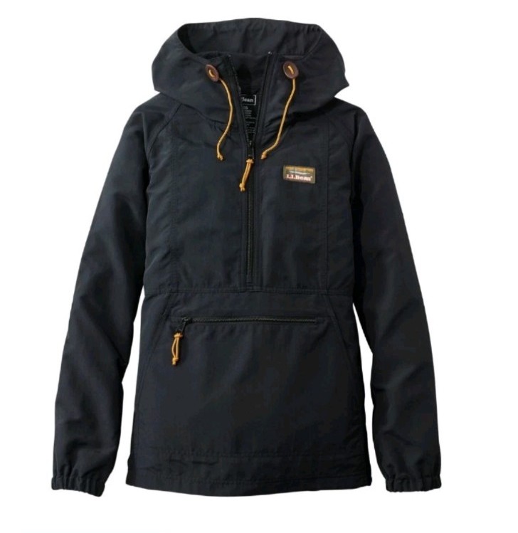 L.L. Bean Women's Black Mountain Classic Anorak Windbreaker XS Petite