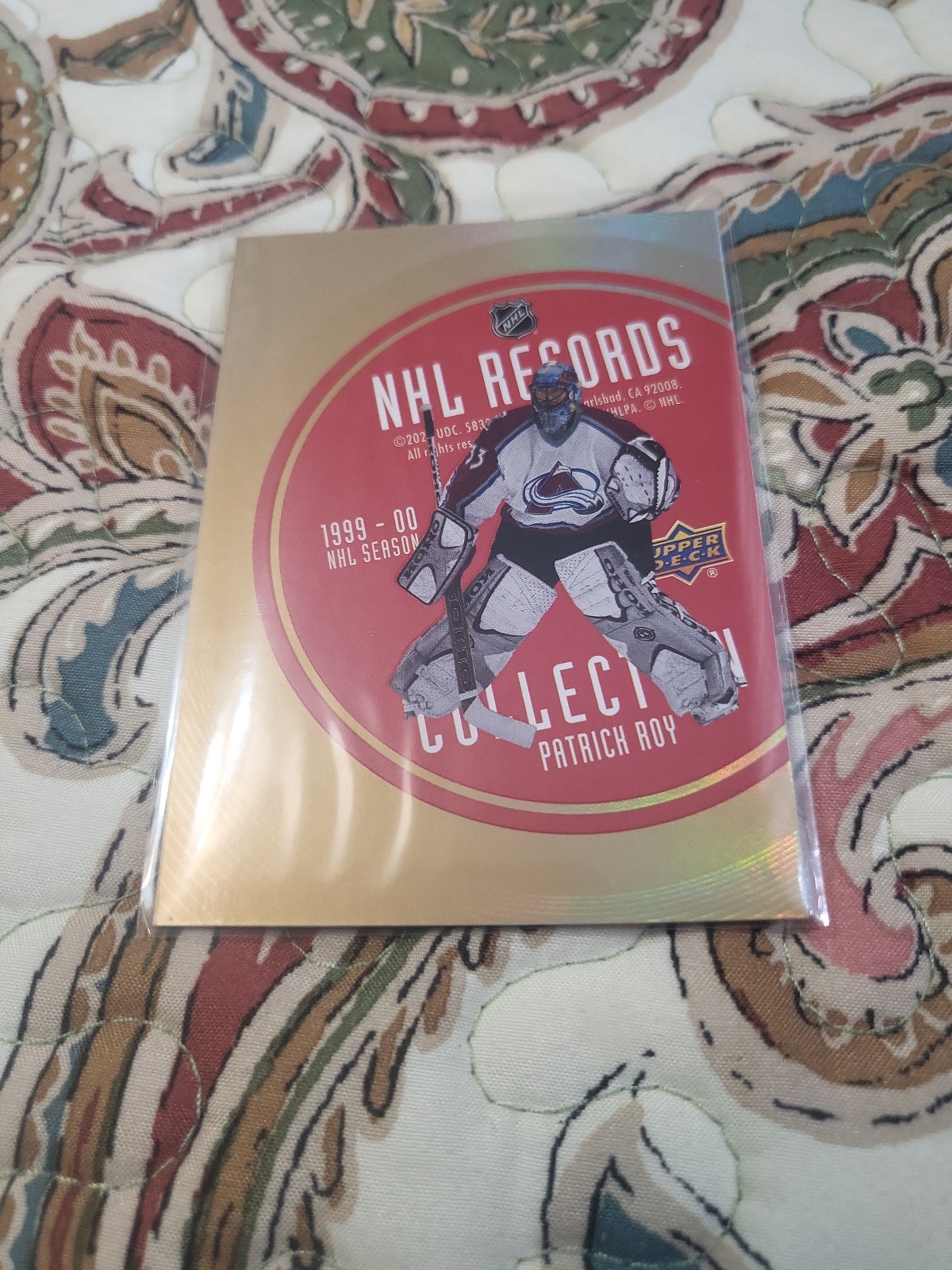 2021-22 Upper Deck Extended NHL Record Collection Gold patrick roy