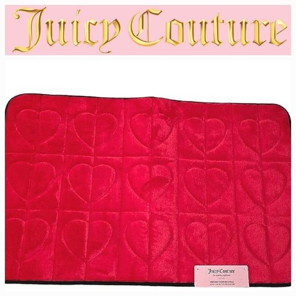 Juicy Couture Home Heart Embossed Memory Foam Bath Rug