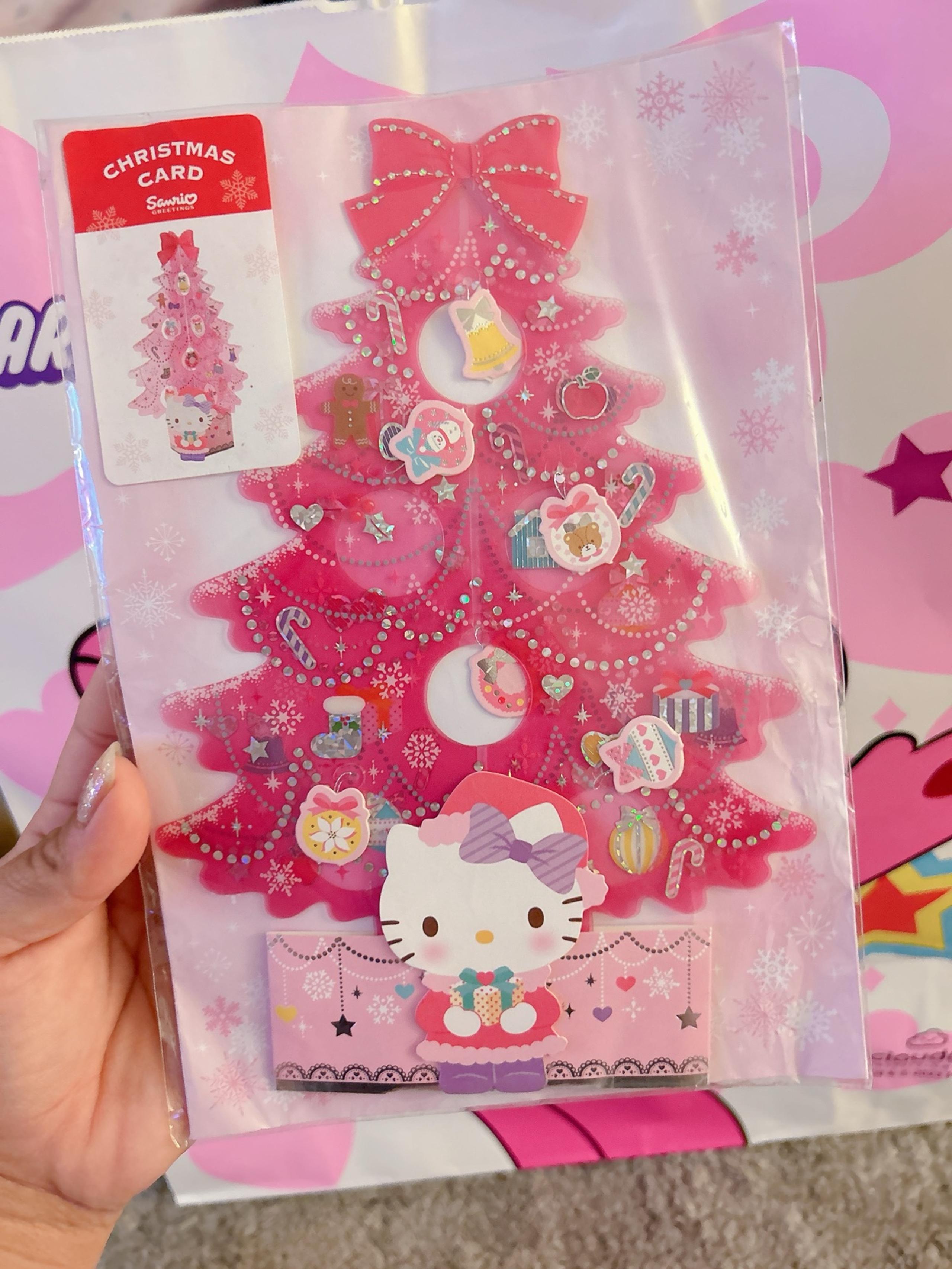 Hello Kitty Christmas tree 3D card