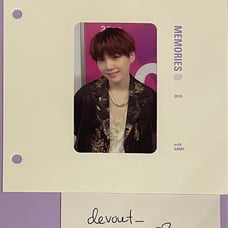 BTS Suga Memories of 2018 Blu-ray Photo Card without PC frame