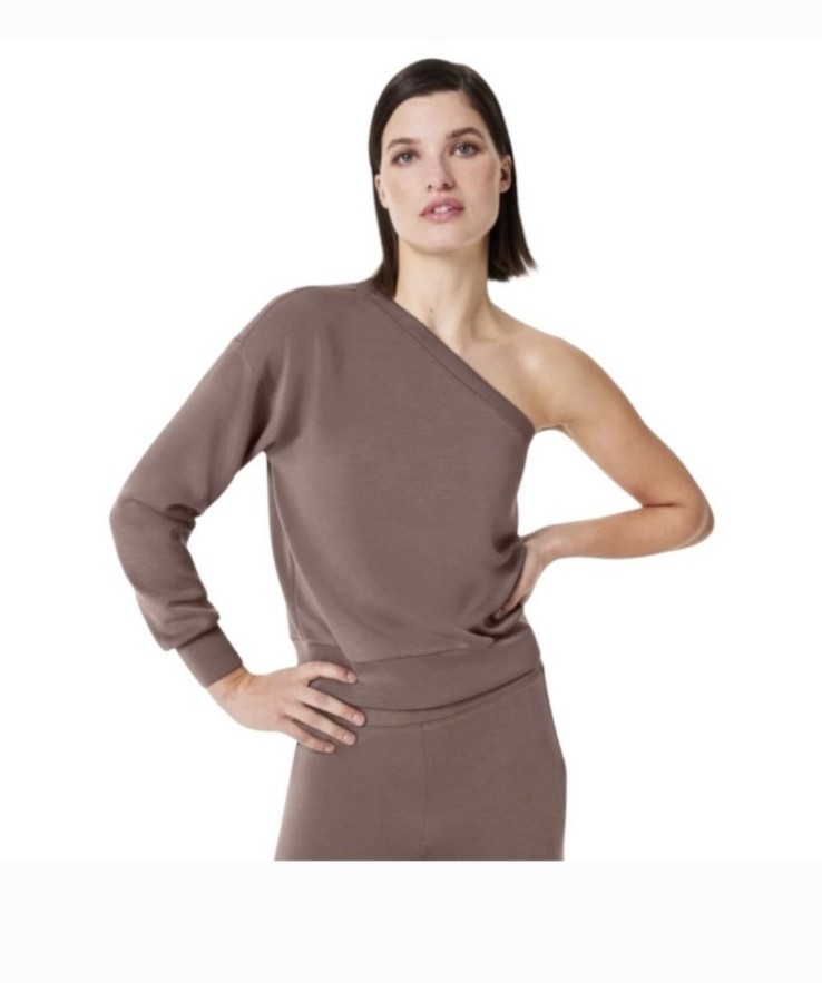 Spanx One Shoulder Airessentials Sweatshirt XS