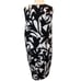 ST. JOHN Soca Collection Black White Abstract Print Sheath Dress Size SMALL Silk