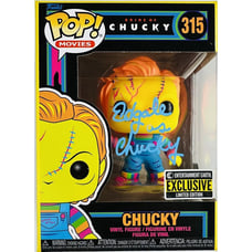 ED GALE SIGNED CHUCKY BLACK LIGHT FUNKO POP VINYL 315 CHILDS PLAY HORROR BAS 633