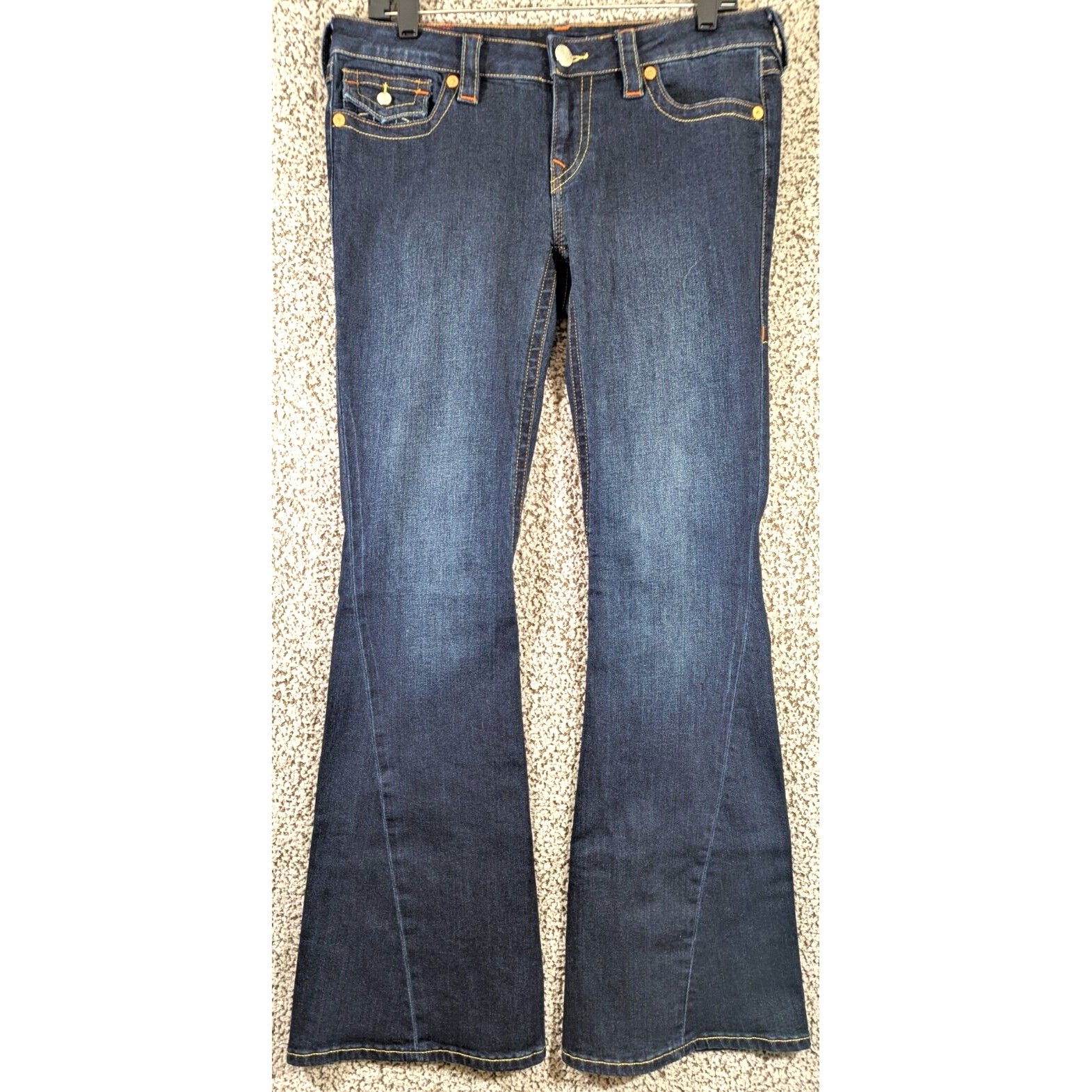 True Religion Joey Jeans Womens 33x32.5 (Tag 29) Blue Low Rise Flare