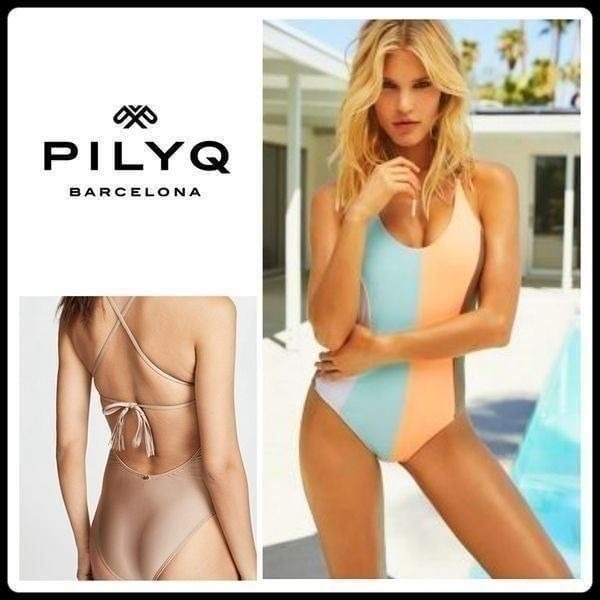 Pilyq stripe one piece. NWT