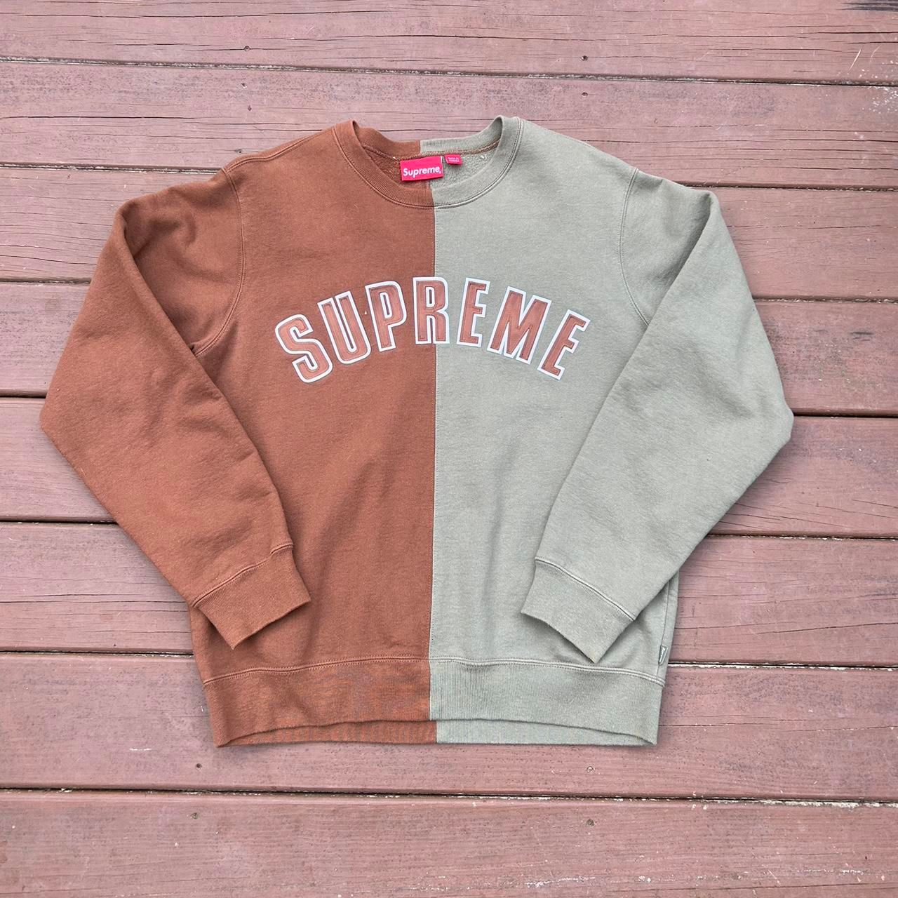 Supreme Men's Brown and Green Sweatshirt