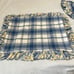 Handmade Standard Pillow Shams (2) Plaid Blue/Yellow Lined Waverly