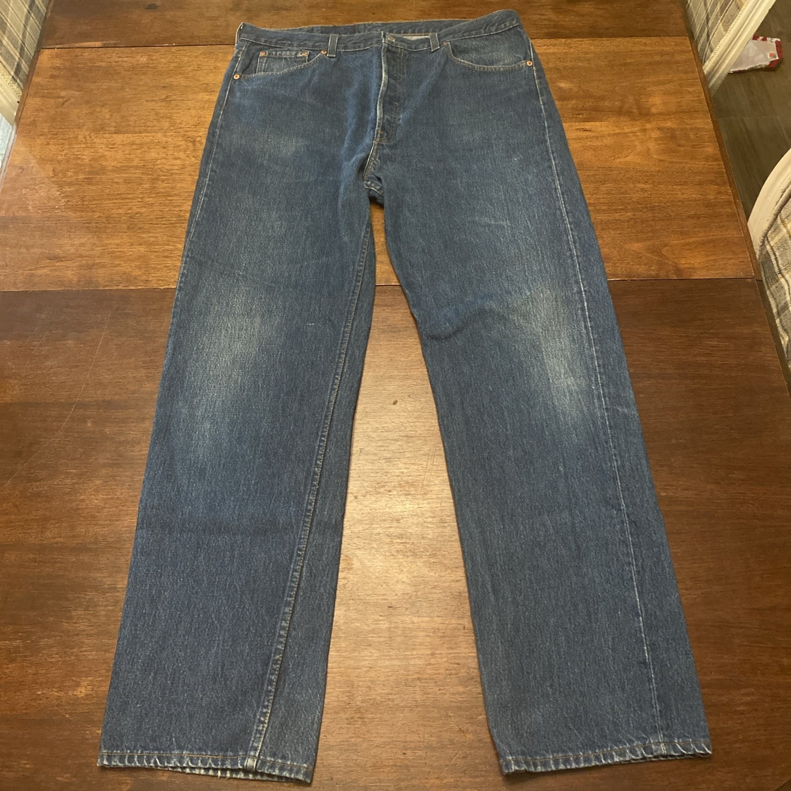 Vintage Levi's 501 Jeans Men's Size 40x34 Blue Button Fly Made In USA 1989
