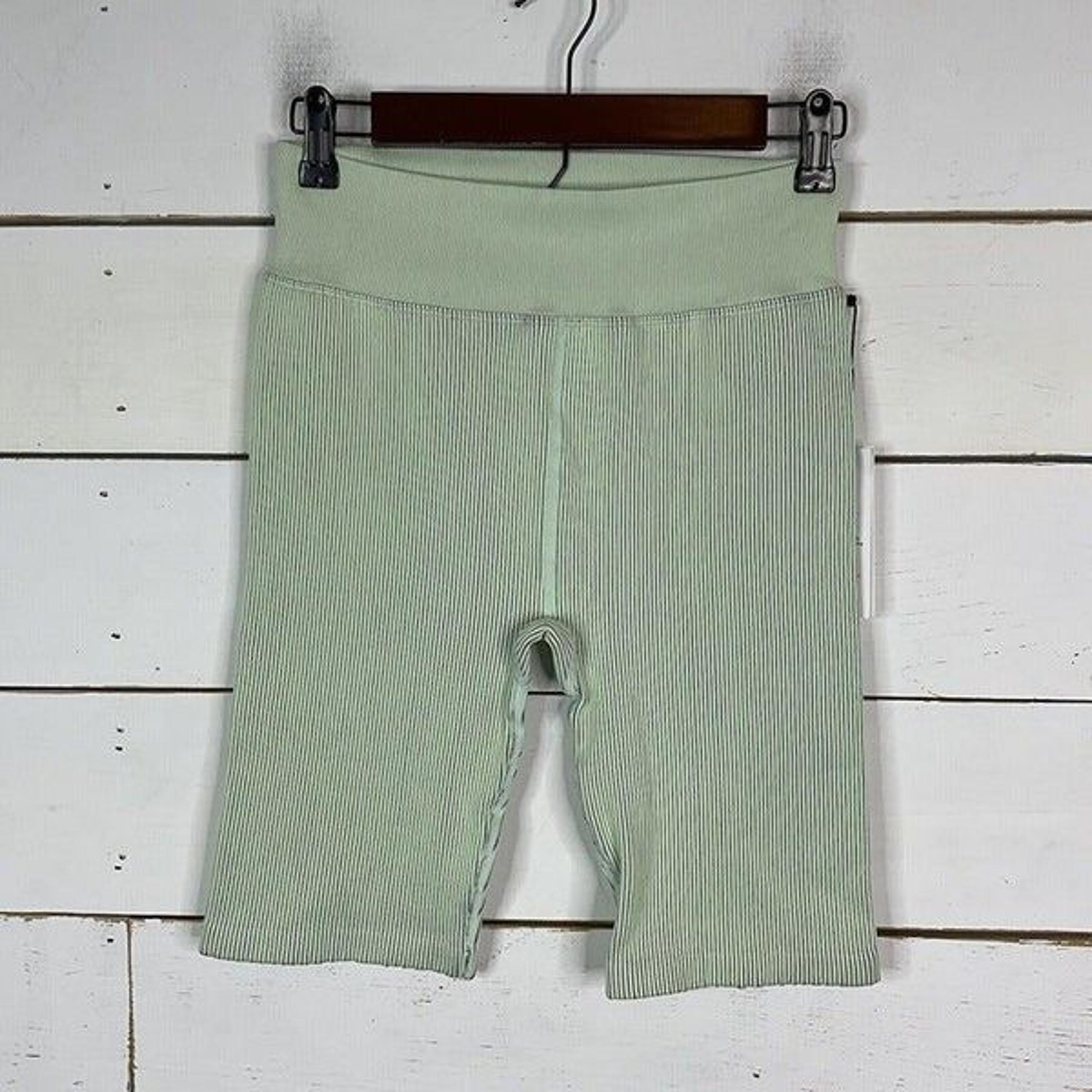 New Calvin Klein Activewear Bike Shorts High Waist Refresh Green Women's Medium