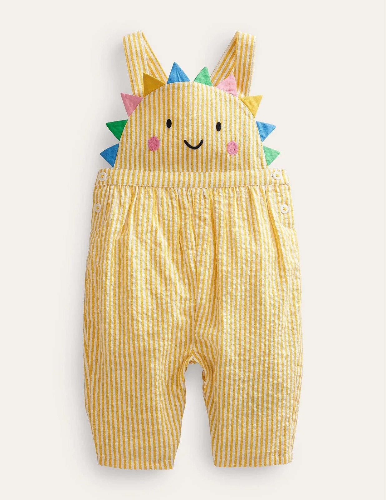 HTF NWT Mini Boden Sunshine Woven Dungarees 9-12m