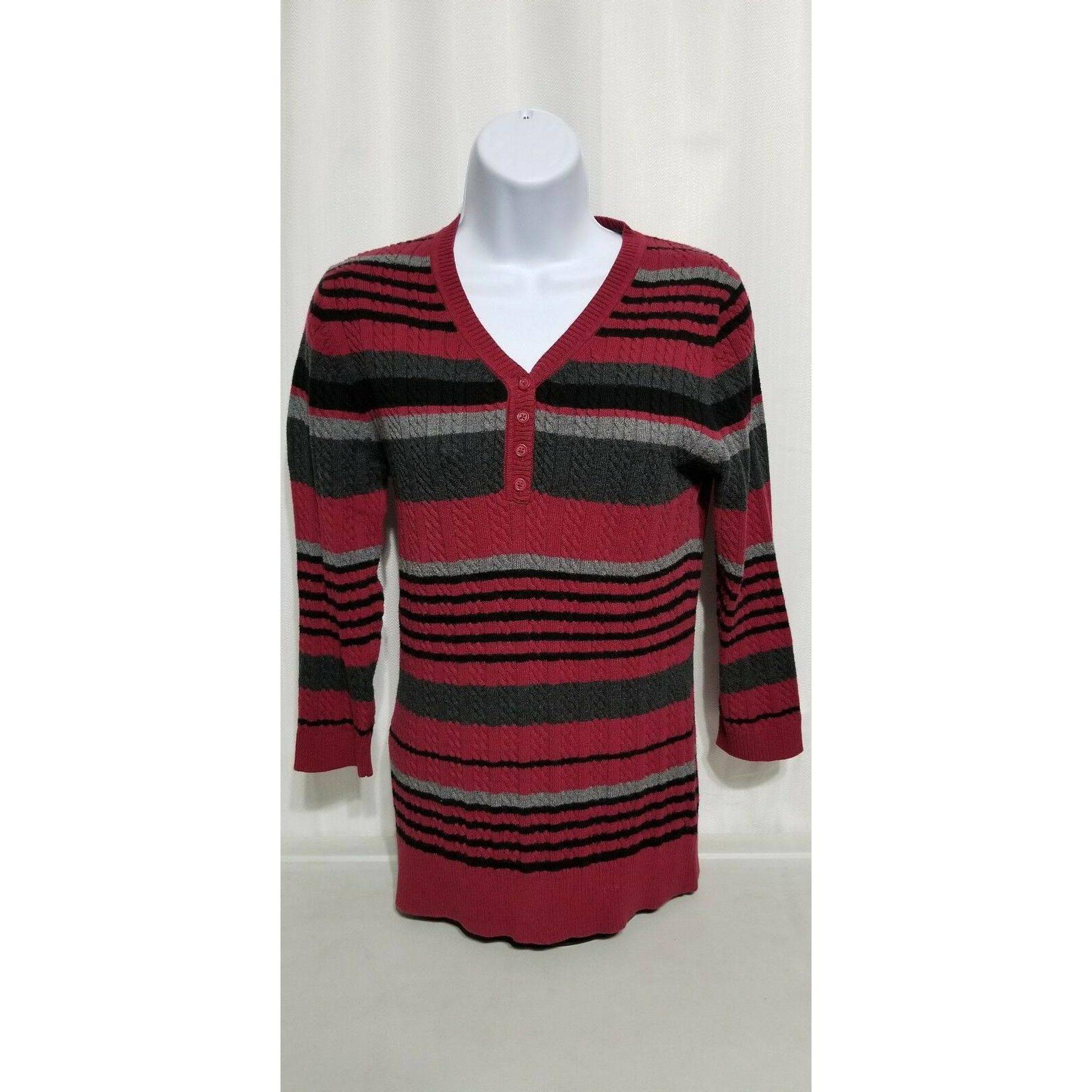 Croft & Barrow M Striped Sweater Cable
