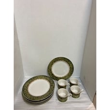 American Atelier Bouquet Garni 10pc Set 4 Mugs, 6 Dinner Plates