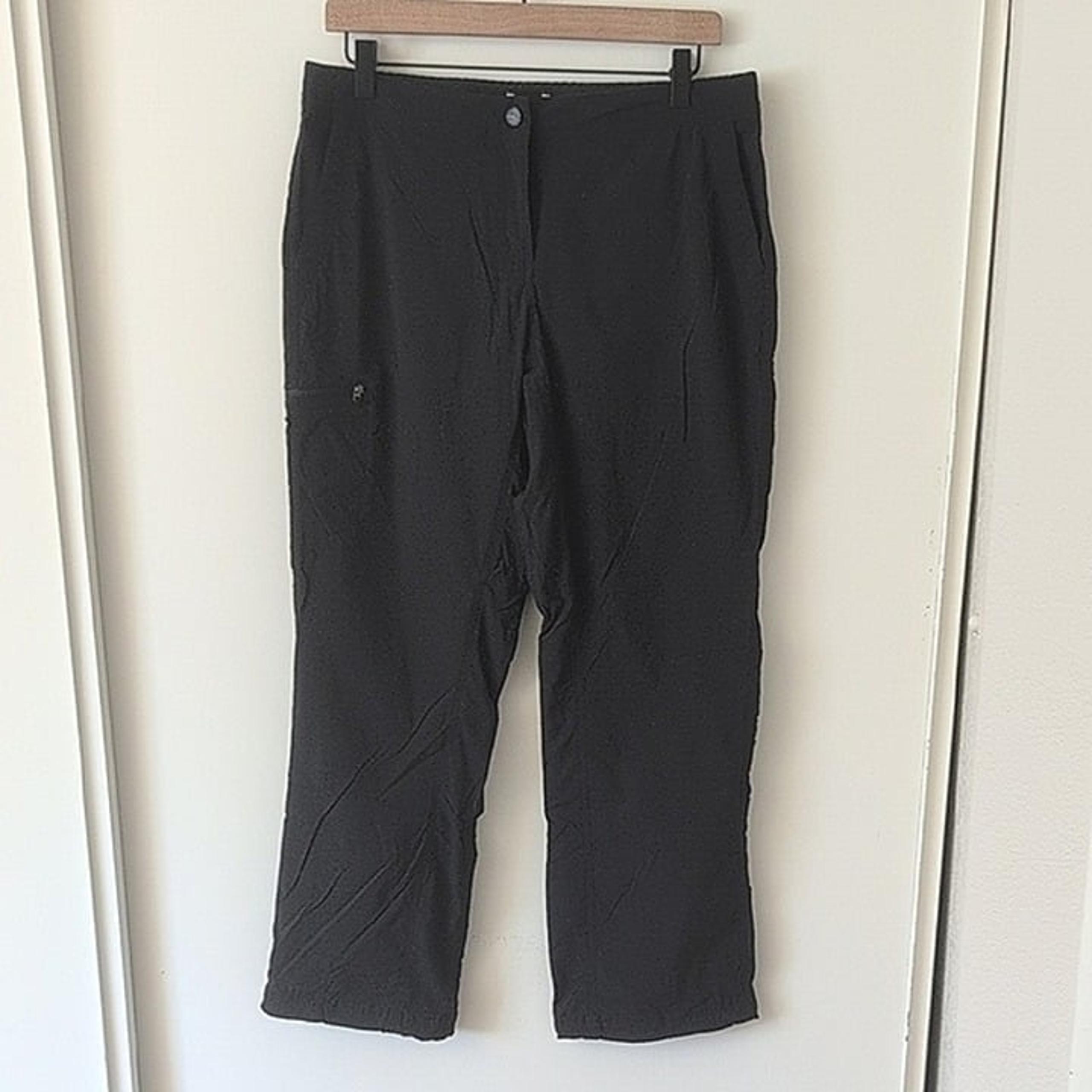 L.L. Bean Womens 10 Petite Water Repellent Comfort Trail Pants Black Outdoors