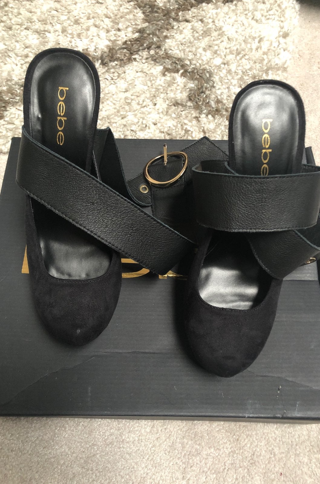 Bima Black Full Grain Mules