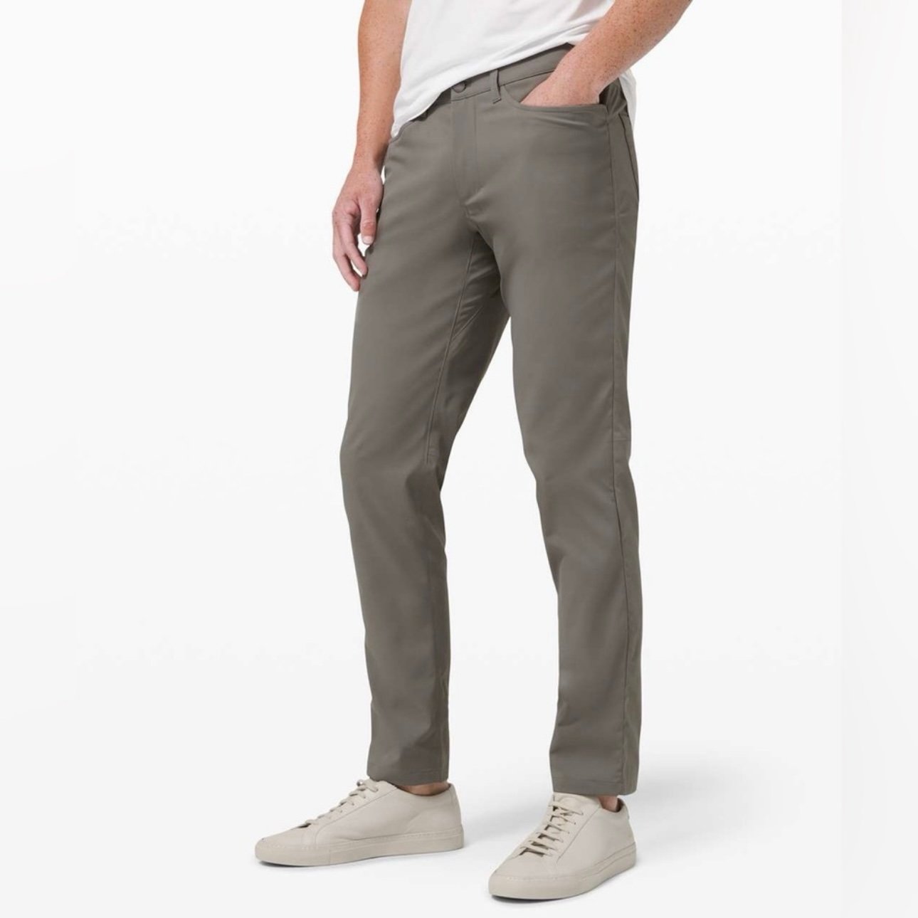 Lululemon ABC Commuter Pant 32” Men’s 36 5 Pocket Trouser Classic Fit Grey Sage
