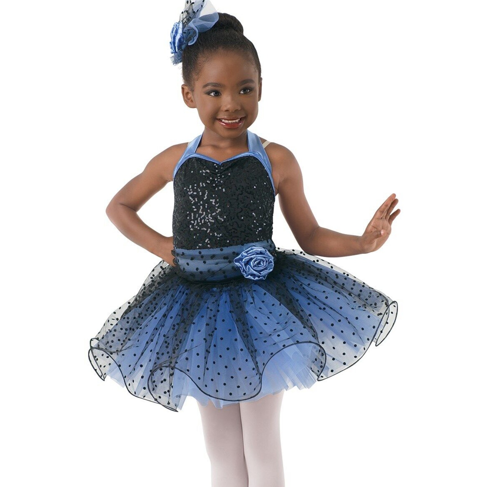 Pre-Owned Costume Weissman  10752 Small Child Periwinkle 2in1 Jazz Sequin