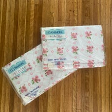NEW VTG daisy fitted/flat sheet set