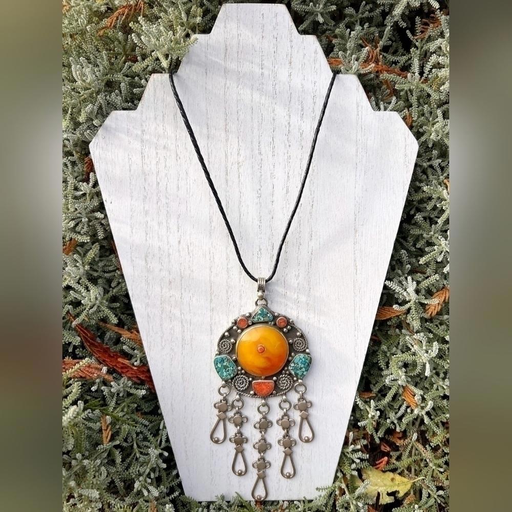 Unique Handmade Artisan Moroccan Berber Silver Necklace Amazigh Tribal Jewelry