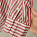NILI LOTAN Lonnie Shirt in Red Stripe M NEW