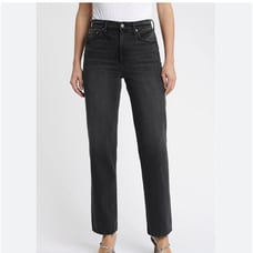 NWOT PISOLA - CASSIE SUPER HIGH RISE STRAIGHT with distressing - Off Black