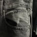 NWOT PISOLA - CASSIE SUPER HIGH RISE STRAIGHT with distressing - Off Black