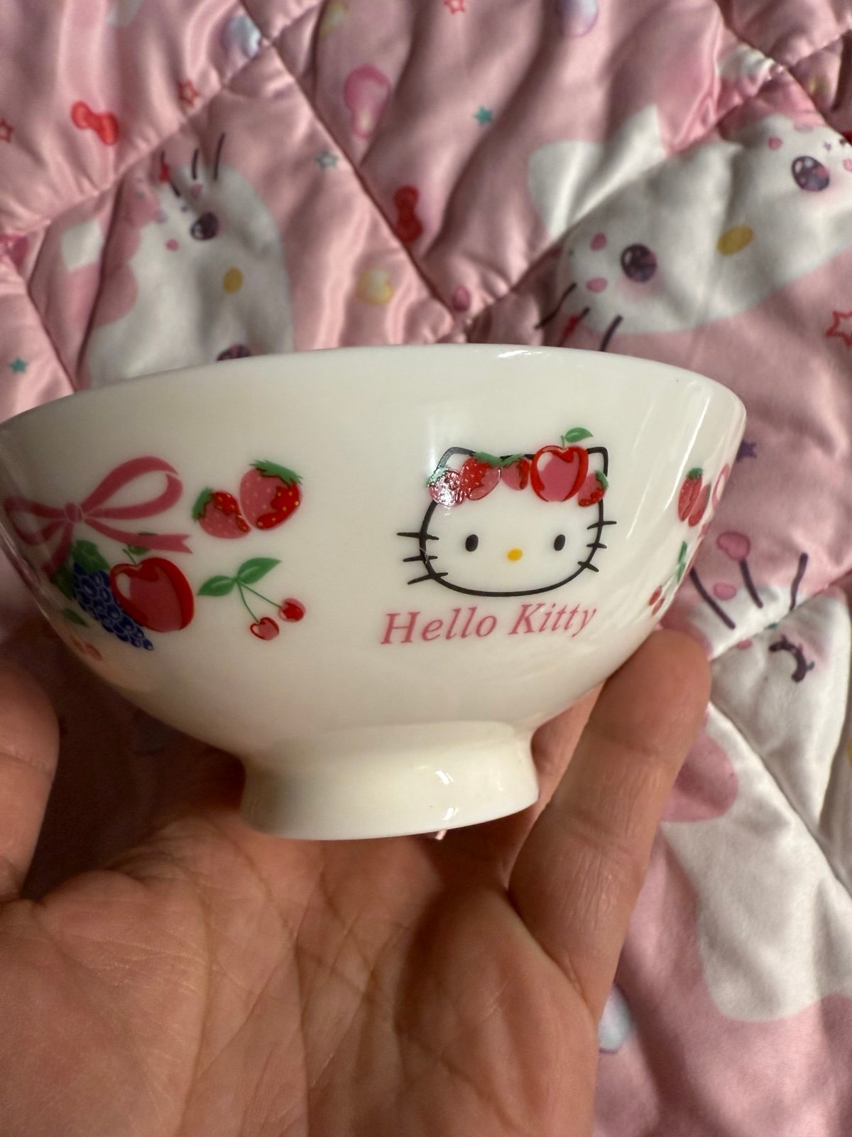 Vintage Sanrio Hello Kitty Rice Bowl Fruit Edition 2002