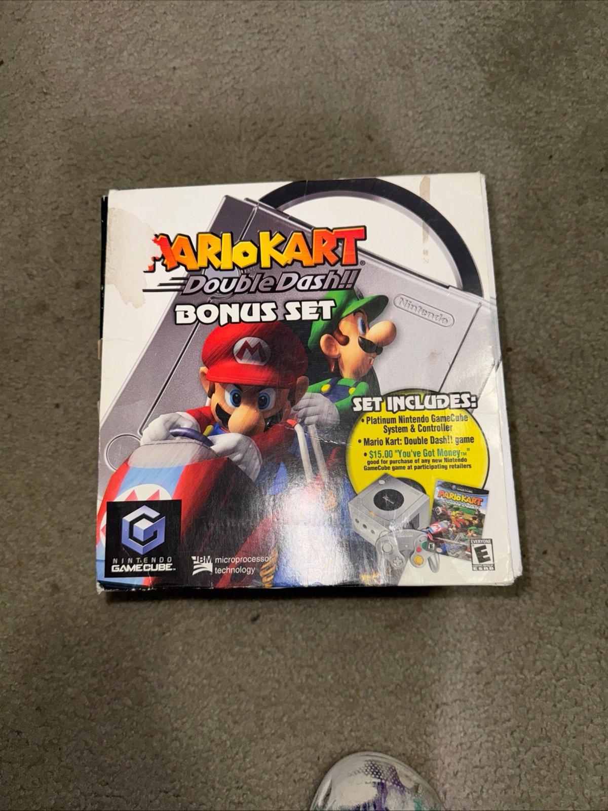 Nintendo GameCube Super Mario Kart Bundle Silver Gamecube *BOXONLY!!!!!