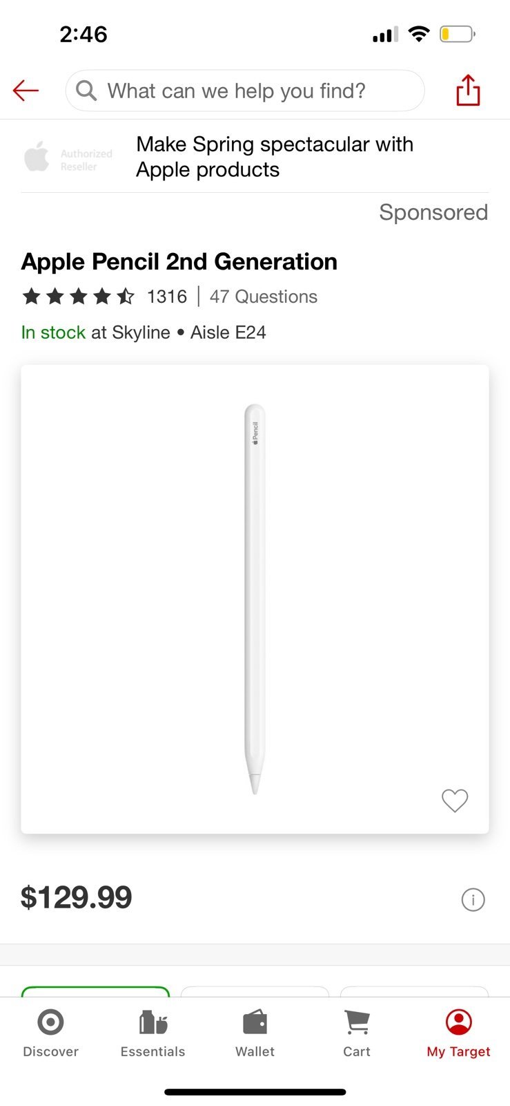 Apple Pencil 2nd gentlemen, brand new in box, never used